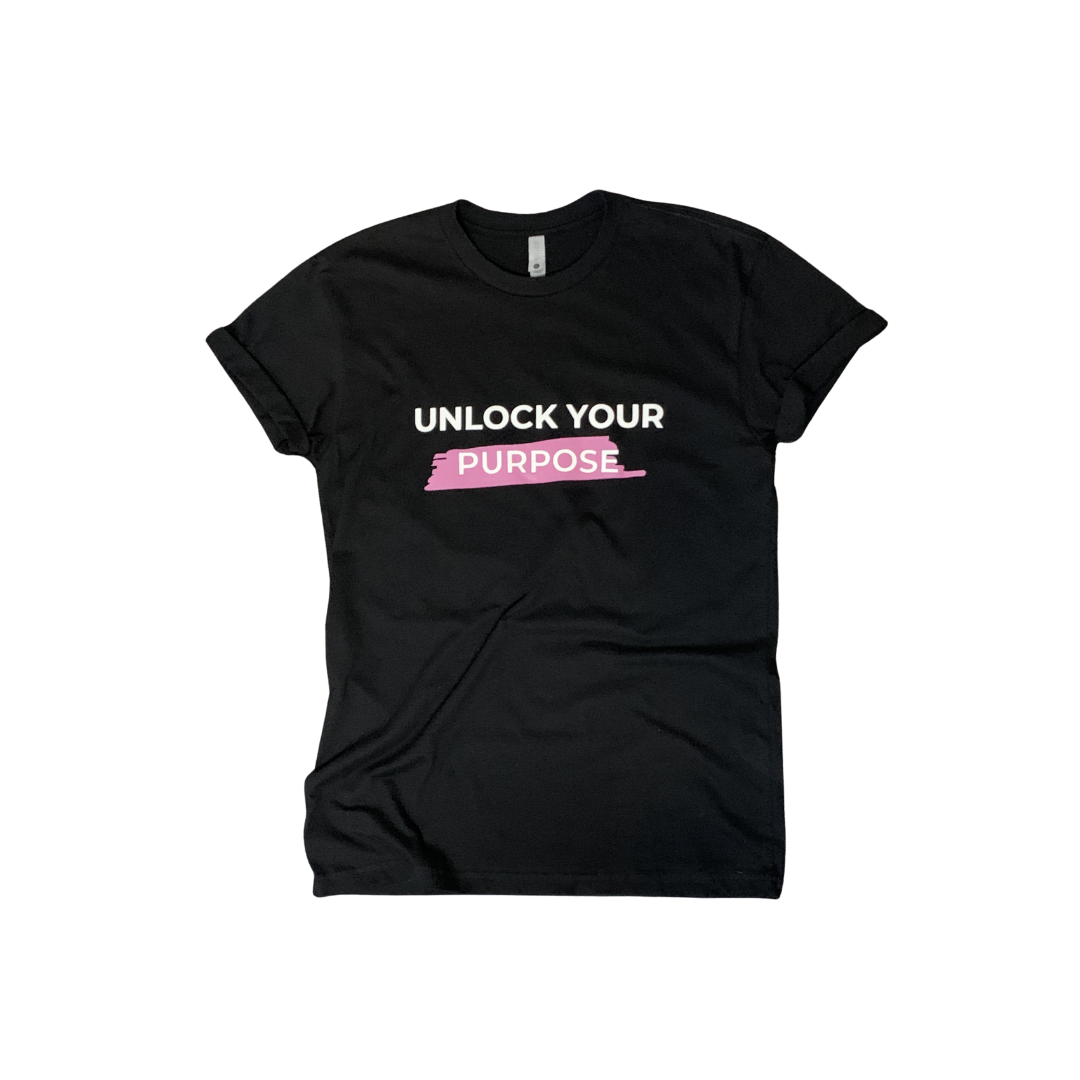 Unlock Your Purpose Tee  - Black